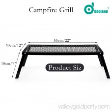 Odoland Over Fire Camp Grill Heavy Duty Stainless Steel BBQ Over Open Campfire Grill for Outdoor